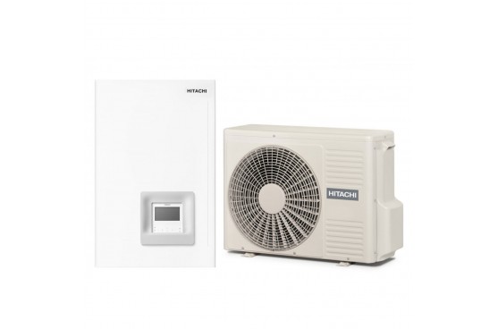 Термопомпа Hitachi Yutaki S RWM-3.0R1E/RAS-3WHVRP, 8 kW, отопление, охлаждане и БГВ
